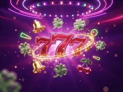 Luxury digital casino interface featuring golden chips and vibrant slots